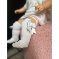 Carlomagno kniekousje met satijnen strik 